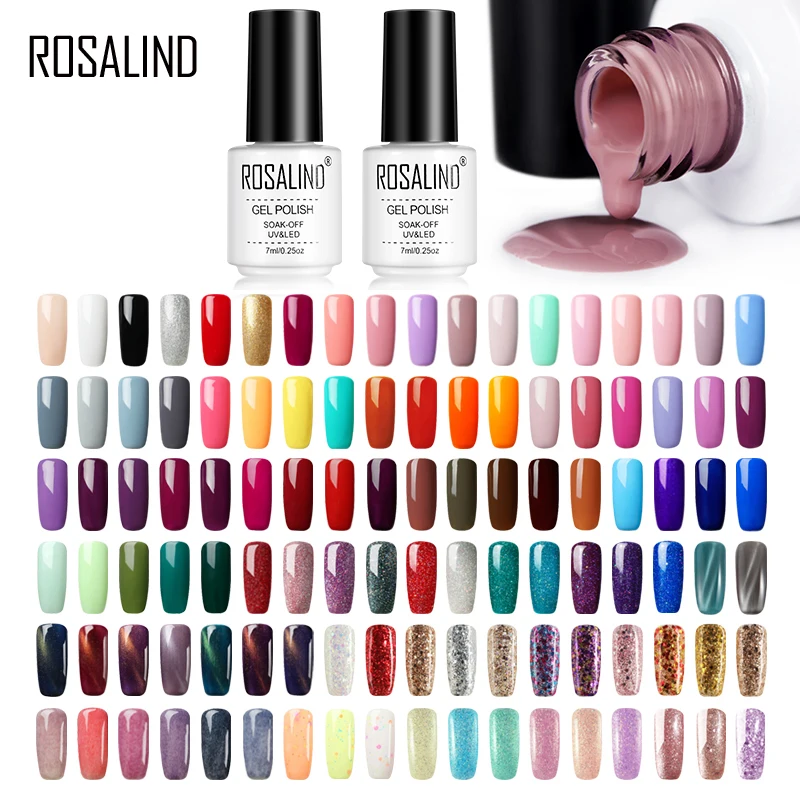 ROSALIND Гель лак Гибридный гвоздь арт Полупостоянный УФ гель для ногтей Набор