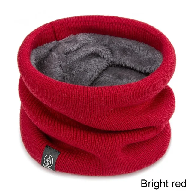 bright red Evrfelan женский мужской теплый зимний вязаный шарф, толстые эластичные трикотажные шарфы для женщин и мужчин, мягкий шарф плюс бархат, 13 цветов - Цвет: bright red