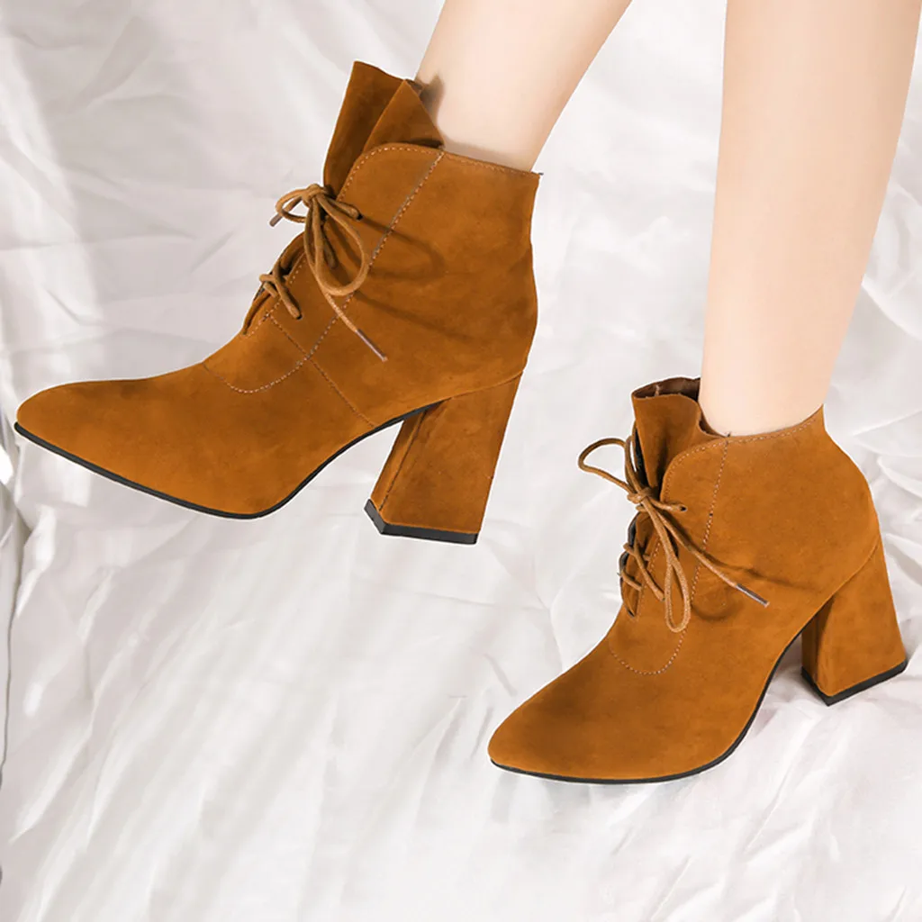 low heel square toe boots