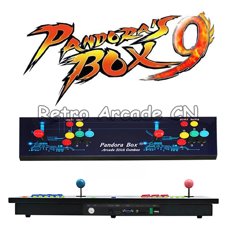 2018 Pandora box 9 1500 В 1 аркадная игровая консоль с разъемом jamma HDMI VGA выход HD 720P для