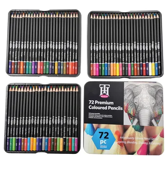 

72 Colors Coloring Pencils Set for Drawing School Supplies Colour Oil Colored Pencil Iron Box Water Color Pencil Artist Art Set