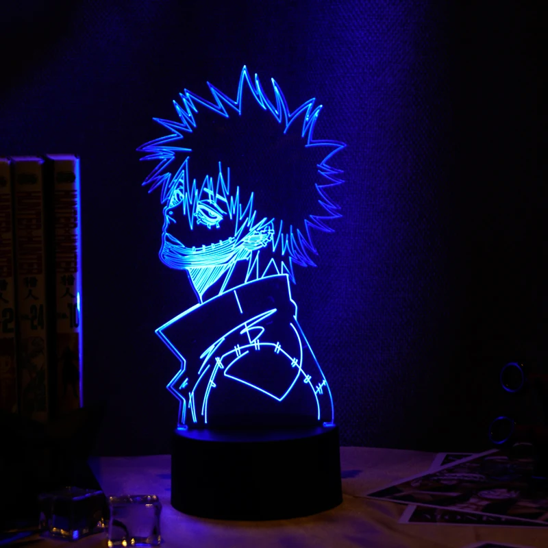 

My Hero Academia Dabi Acrylic 3d Lamp Anime Led Light for Bedroom Decor Cool Manga Gift for Him Rgb Colorful Night Light Dabi