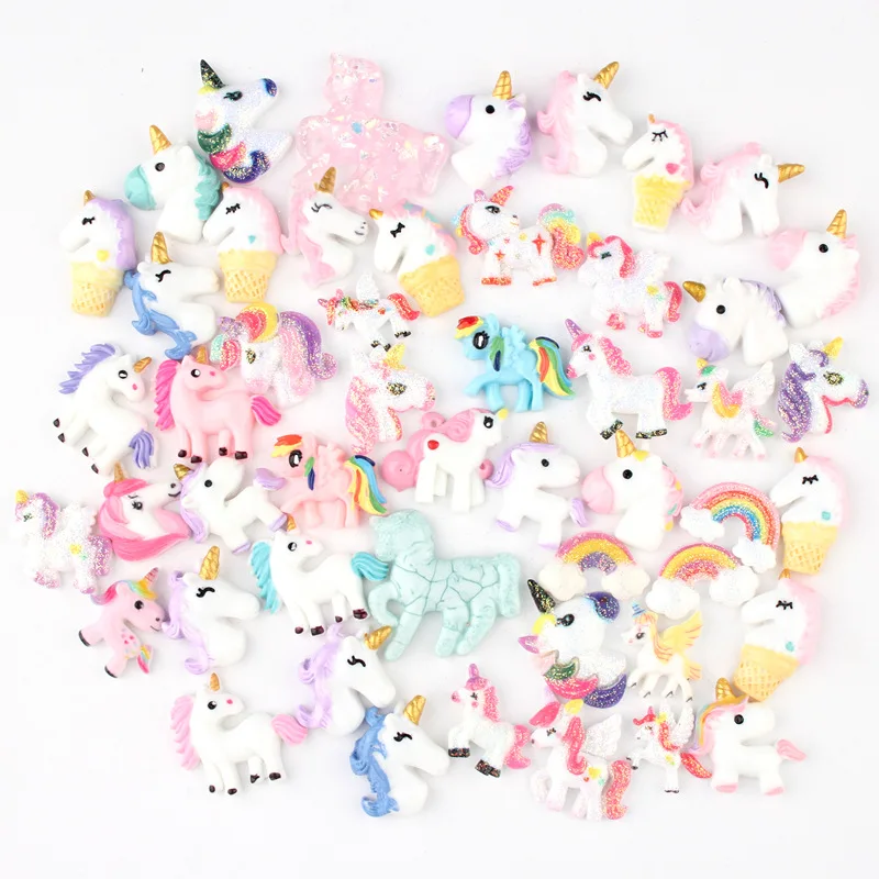 New Addition Slime Supplies Accessories Unicorn Model for Charm Lizun Slime Kit Filler Slime Toddler Kids Toys Decoration Gift
