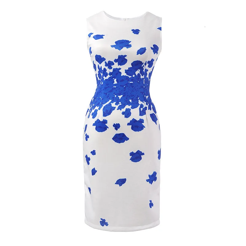 723 11 BacklakeGirls Multi Patterns Round Neck Sleeveless Printing Flower Cocktail Dress Short For Women Night Cocktail Party Vestidos - Цвет: 723 11