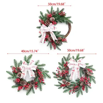 

Snowflake pine needles artificial plants christmas decorative flower wreath diy 517E