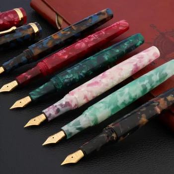 

luxury High quality brand 006 Acrylic Celluloid agate Fountain Pen classic calligraphy golden elegante signature ink pen