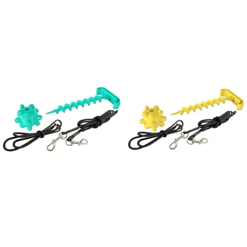 

Dog Tie Cable and Pile, Sturdy Pile for Dog Tie, with Dog Chew Toy and Elastic Dog Leash