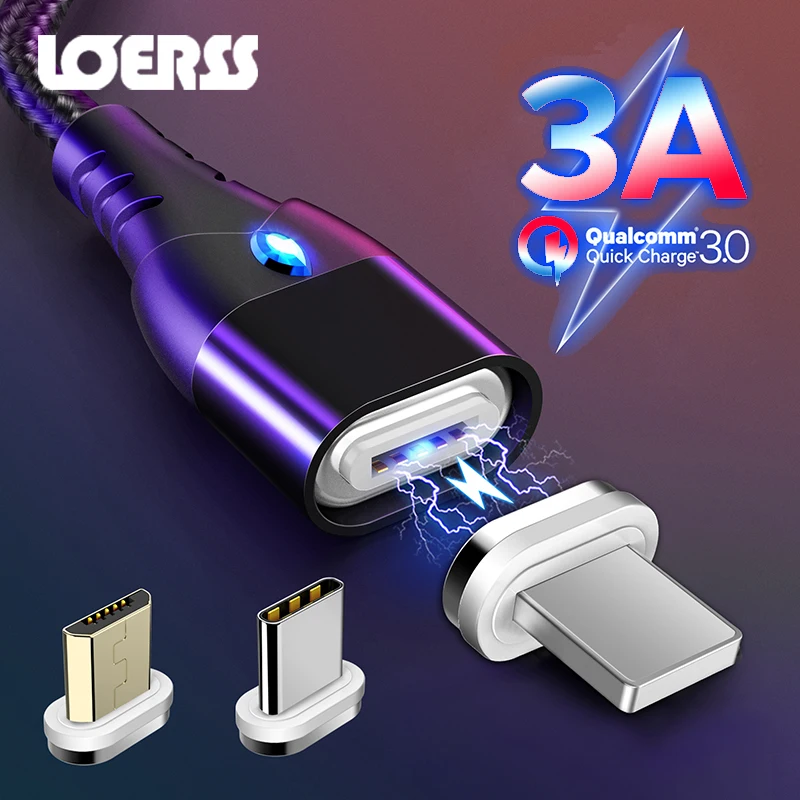 Магнитный кабель для iphone/Micro USB/Type C 2 м|Кабели мобильных телефонов| |