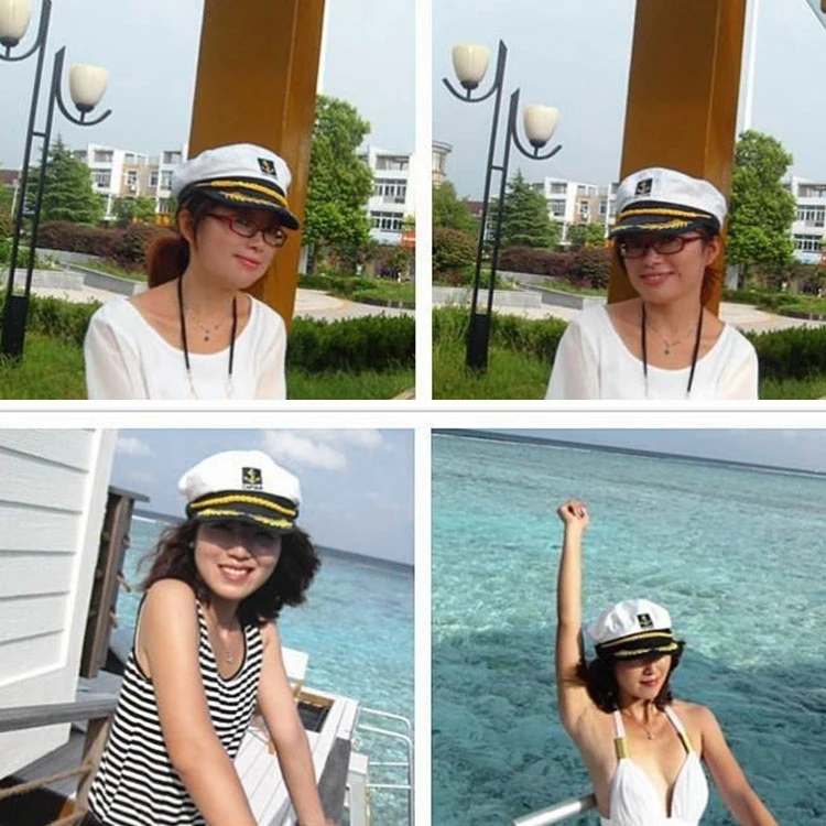 Adjustable Cap Navy Marine Admiral Caps for Men Women Adult Military Hats Yacht Boat Skipper Ship Sailor Captain Hat Costume sailor hat cap hat costume hat