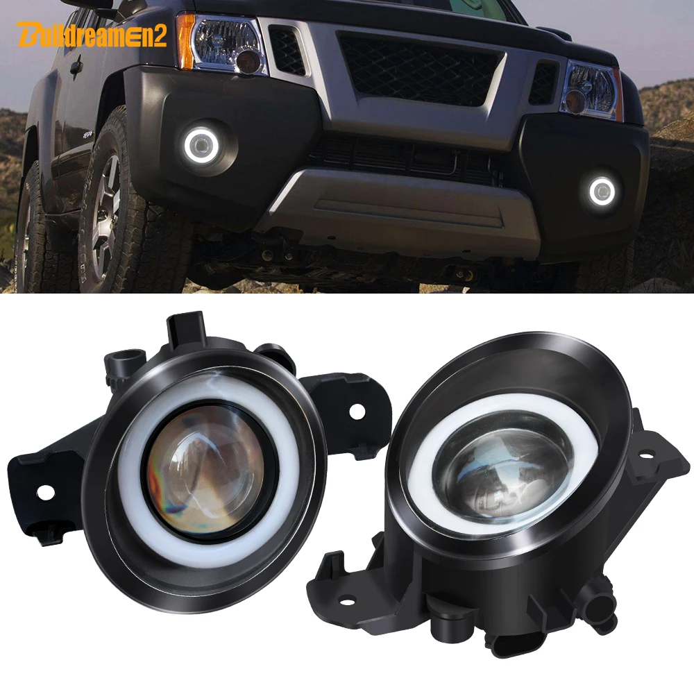 2 Pieces Led Angel Eye Fog Light Car Front Bumper Fog Lamp Daytime