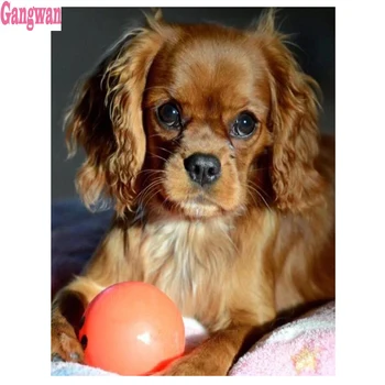 

diamond painting stitch cross Cavalier King Charles embroidery full square round drill diamond mosaic rhinestone cute pet decor