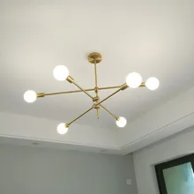 

Nordic Creative Modern Line Chandelier Personality Simple Indoor Magic Beans Living Room Dining Room Bedroom Iron Chandelier