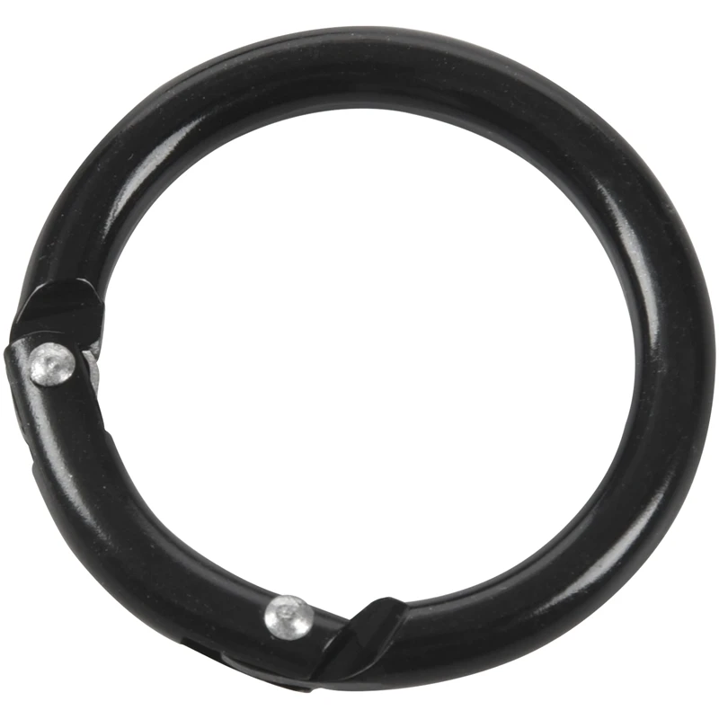 

Round Aluminum Camping Hiking Clip Hook Key Chain Carabiner 5x Black