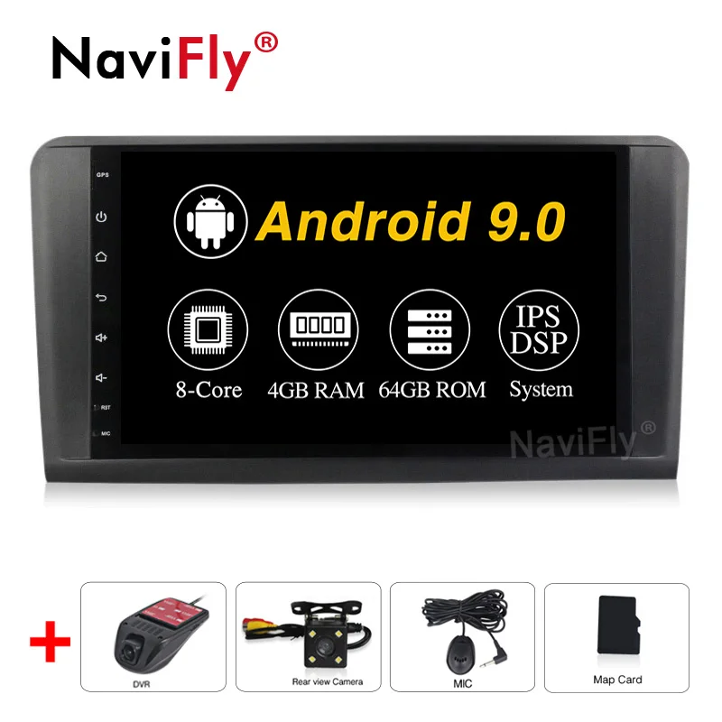 " 8 ядерный Android 9,0 автомобиль радио gps навигации для Mercedes Benz ML W164 W300 ML350 ML450 ML500 GL X164 G320 GL350 GL450 GL500 - Цвет: 8Core Camera DVR
