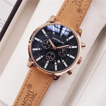 

montblanc- Luxury Brand Business Men's Delicate women Watch Waterproof Chronograph Quartz Stop Watch With Stainless steel 74