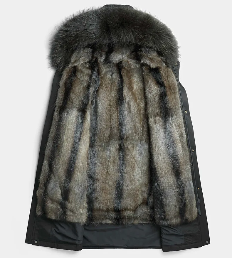 Парка Homme зимняя мужская куртка с подкладкой из натурального меха норки Мужская