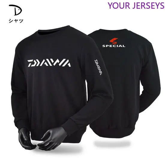 

2020 New Men Fishing Clothing Long Sleeve Outdooe Breathable DAIWA T Shirts Plus Size Cotton Fishing Clothes Sports Cashmere Tee