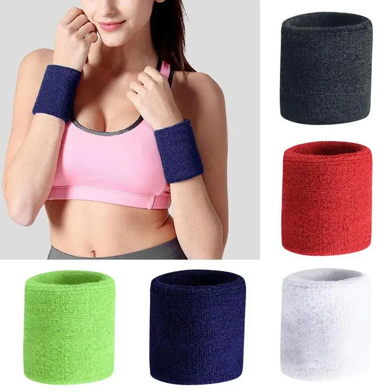Спортивный костюм для девочек из хлопка Полотенца Sweatband Браслет наручные