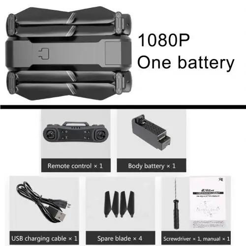 2,4G RC Квадрокоптер высота удержания жеста 1080P 4K двойная камера самолет детская игрушка подарок для детей - Цвет: 1080P Single Battery