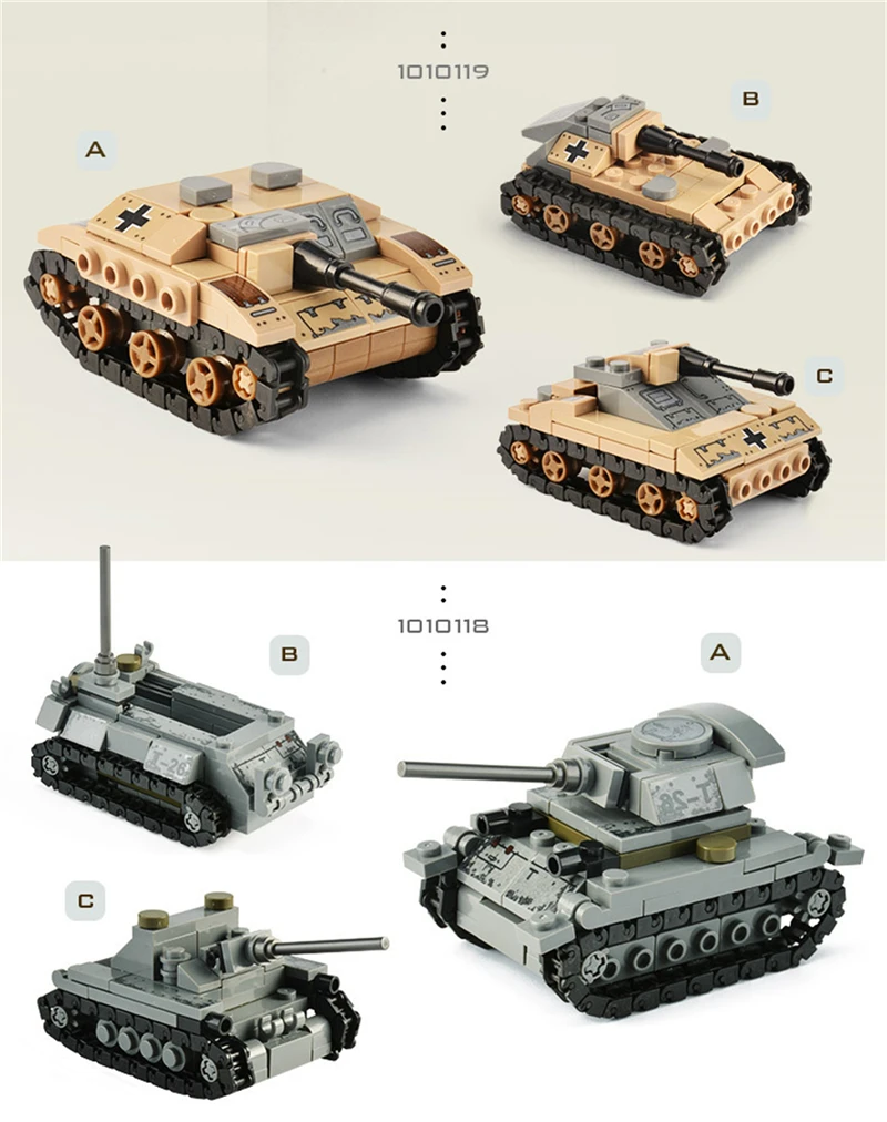 1061PCS Tank Building Blocks Toys Mini figures Vehicle Aircraft Boy Educational Block Military Compatible LegoINGlys Bricks (12)