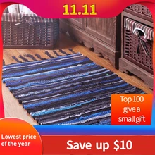 Модные ковры в средиземноморском стиле из хлопка для кухни продолговатой формы, многоразовые полосатые пледы narzuta koce