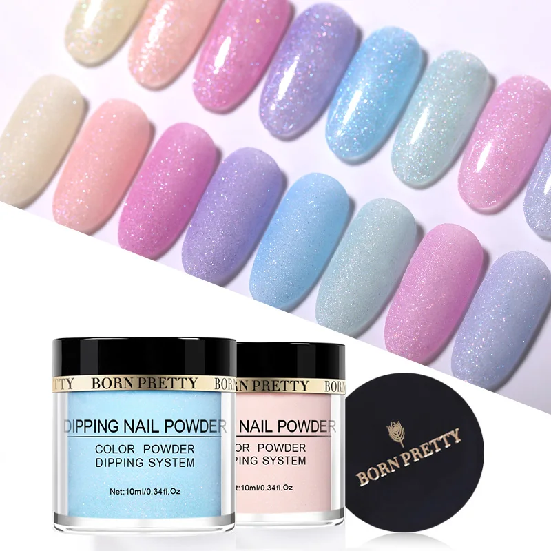 BORN PRETTY Natural Dry Dipping Nail Powder 10 ml Translucent Starlit Dip Nail Glitter Dust Power Manicure Nail Art Decoration