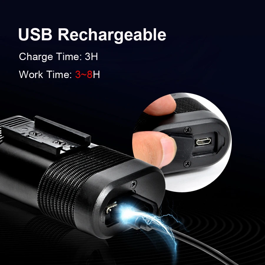NEWBOLER светодиодный светильник для велосипеда 2000 лм Перезаряжаемый USB фонарь MTB