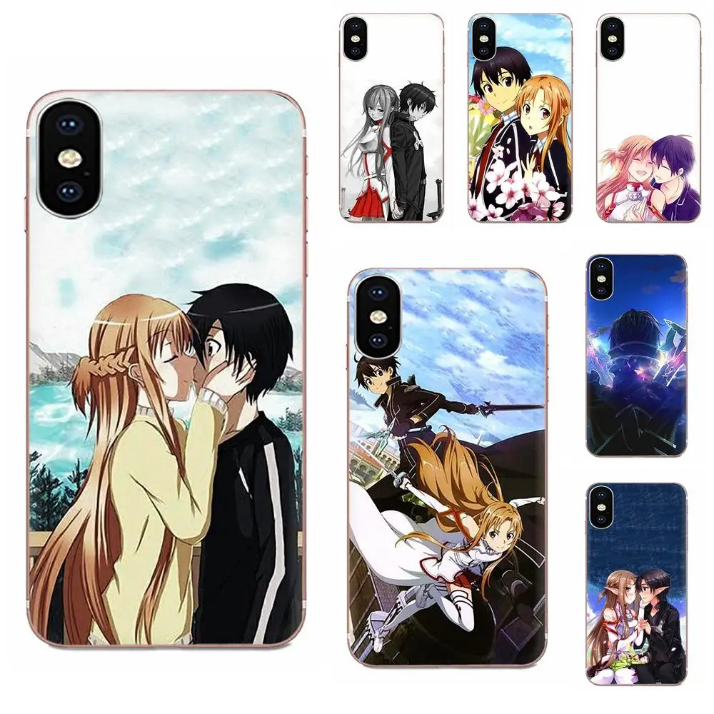 Мягкие чехлы Capa Cover Sword Art Online Sao японское аниме для Xiaomi Redmi mi10 lite Pro Note 9 PRO Max 9s Mi9 K30 K20