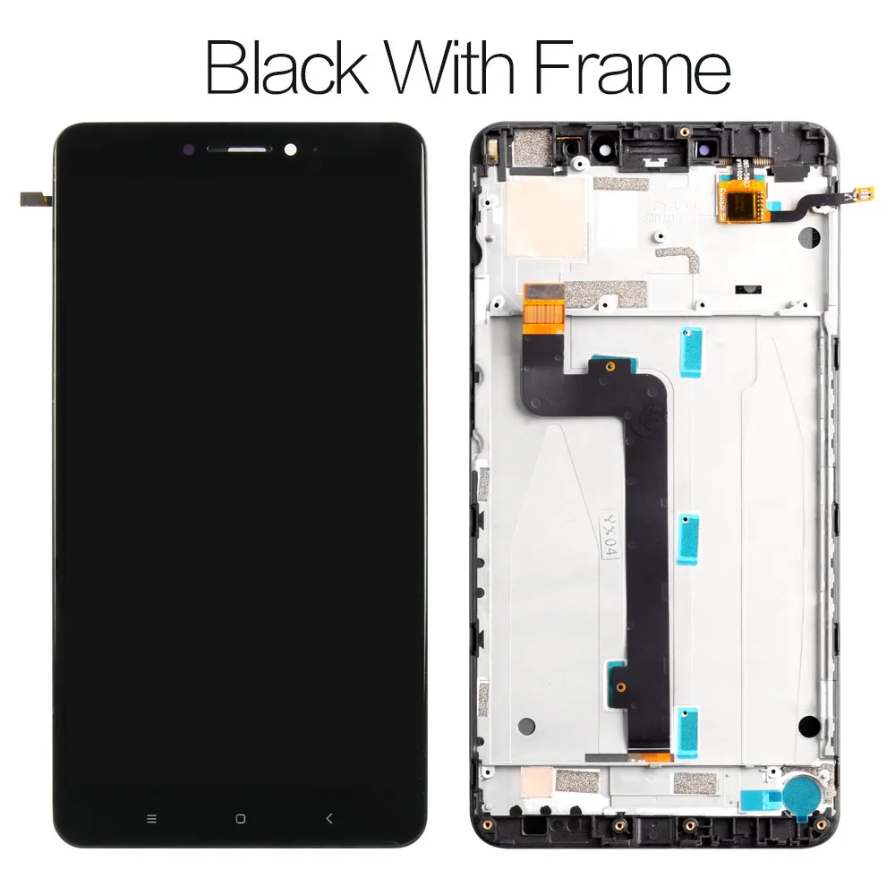 Black I with Frame 6,4" 1920x1080 ips lcd дисплей для Xiaomi Mi MAX 2 lcd сенсорный экран для Max2 Mi Max 2 lcd дигитайзер с рамкой запасные части - Цвет: Black I with Frame
