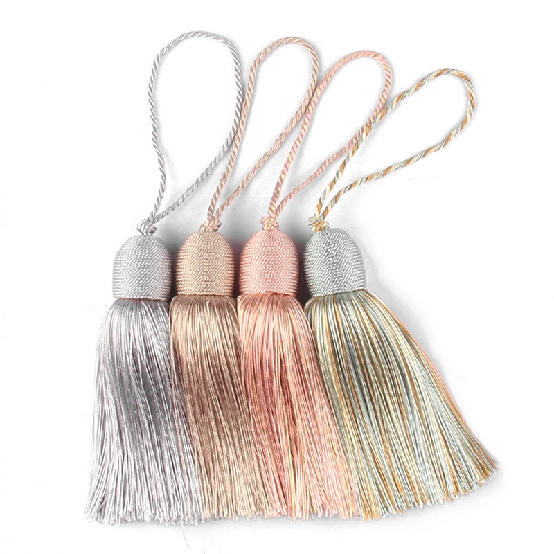 12cm Simple Tassels Pendant Silk Brush Fringe Sewing Hanging Rope Curtain Accessories Trim DIY Clothes Decoration Key Tassel