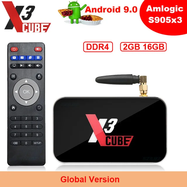 X3CUBE 2G 16G Обновленный X2 Pro Ugoos tv Box Amlogic S905X3 Android 9,0 4G DDR4 32G X3 Cube X3 Pro 2,4G/5G WiFi 1000M LAN HD Smart медиаплеер - Цвет: X3CUBE 2G 16G