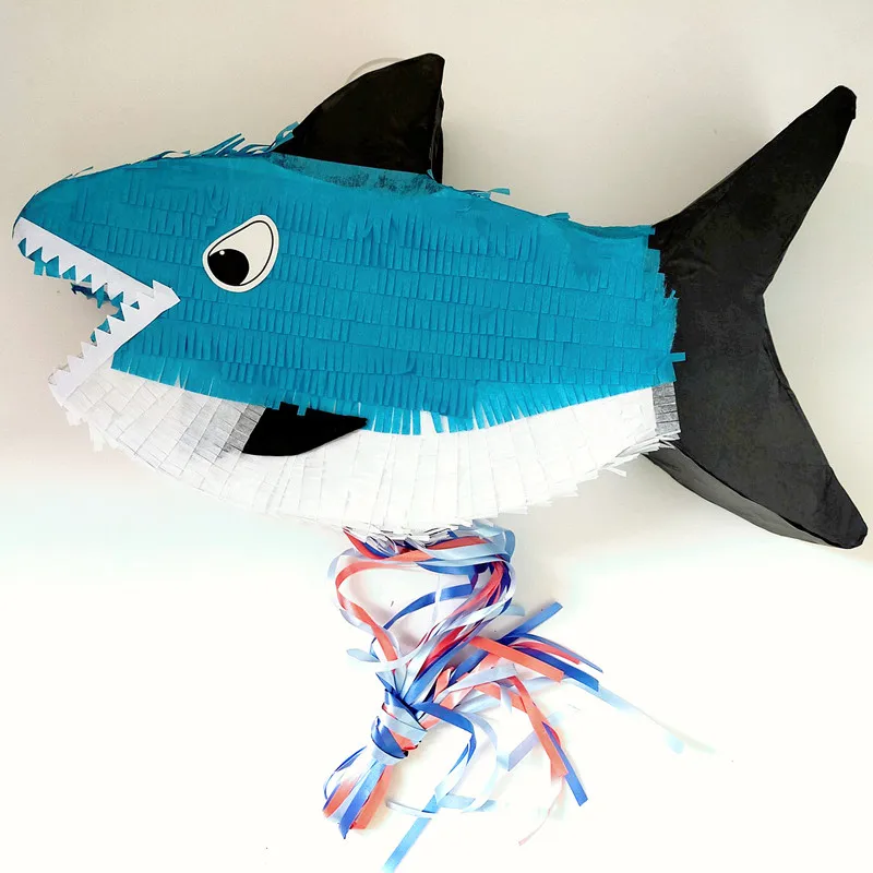 

Shark Pinata Cartoon Shape Fish Pinata Sea Theme Party Decorations Kids Birthday Beating Props Party Supplies