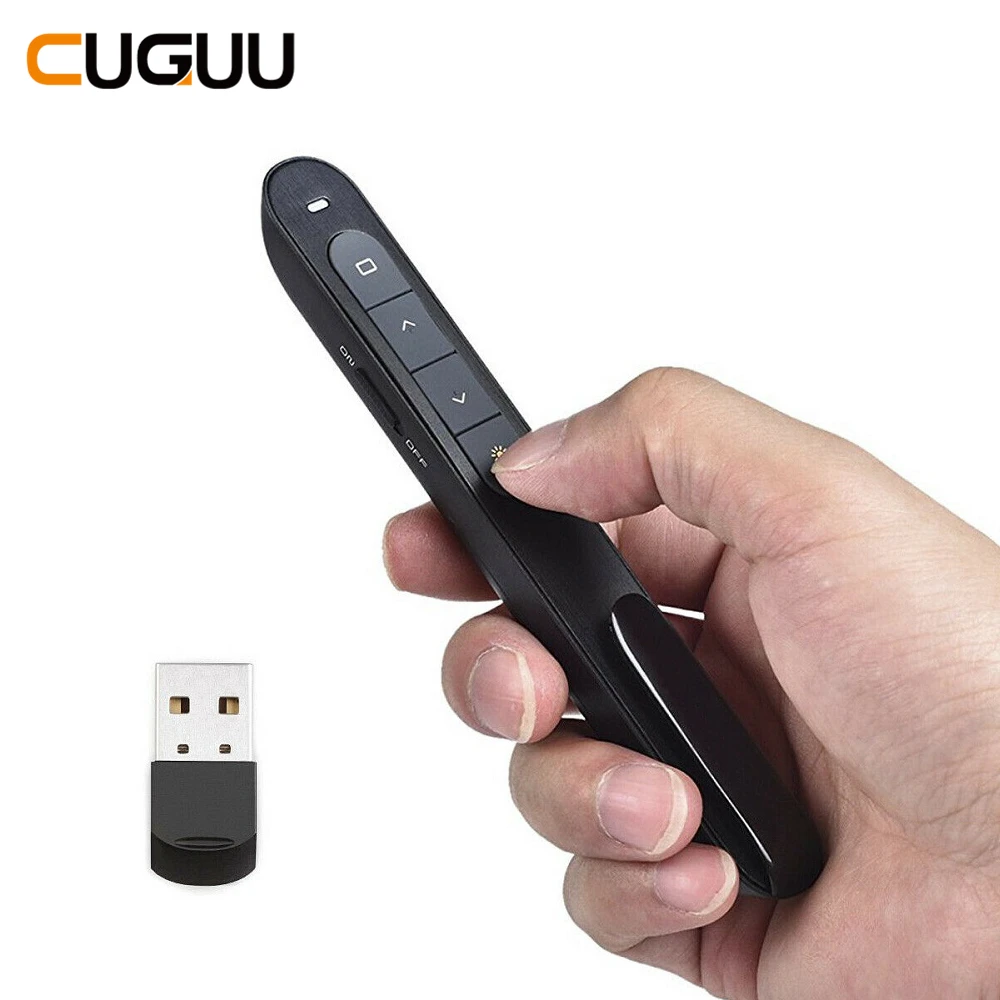Беспроводной РЧ Презентер мини USB беспроводной лазерный приемник Powerpoint PPT презентация указатель Ручной ручка пульт дистанционного управления светодиодный