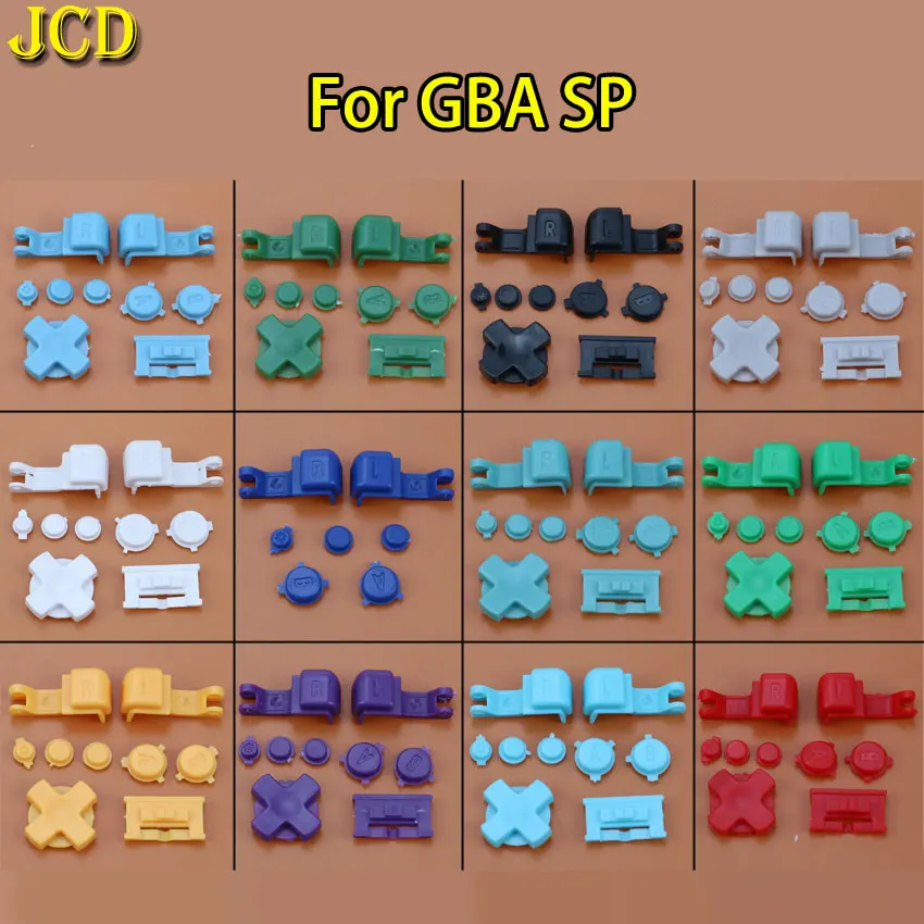 

JCD 10 set Colorful Plastic Full Button Set For GameBoy Advance SP for GBA SP A B Select Start Power On Off L R Buttons D Pad