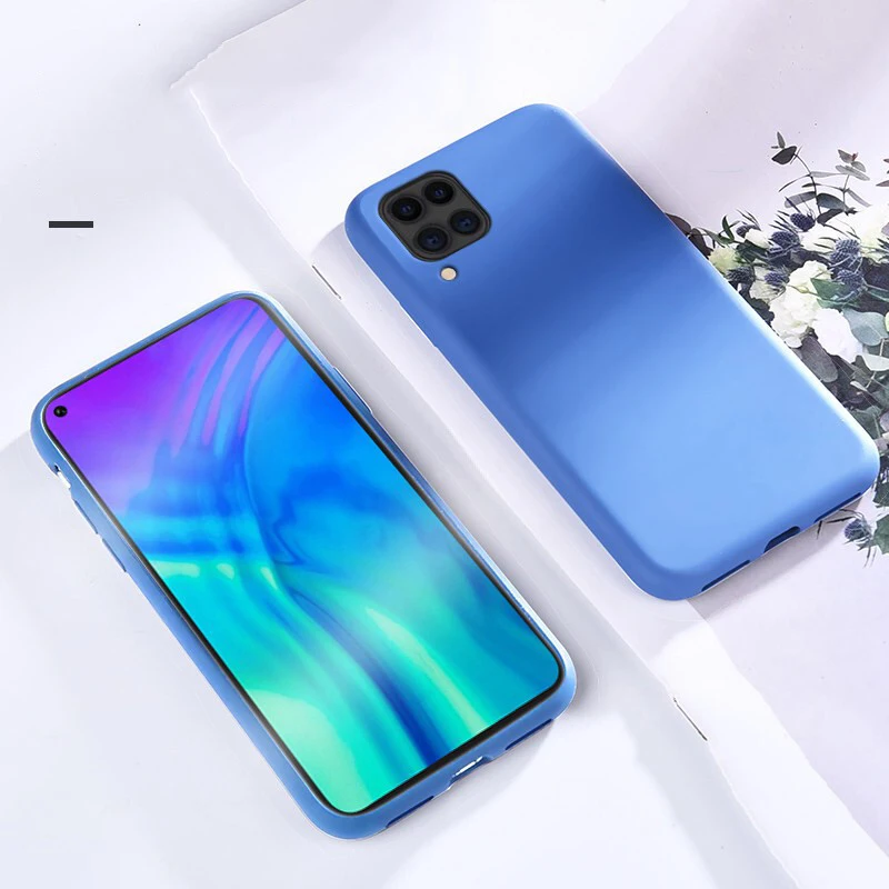 Чехол для Huawei P40 Lite мягкая Жидкая силиконовая резина чехол Бампер Light P 40 Lait