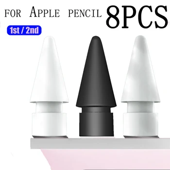 

8pcs/6/4 pcs Replacement For Apple Pencil 1/2 Generation stylus Pen Touchscreen Nib for apple pencil 2 stylus Pen Nib Compatible