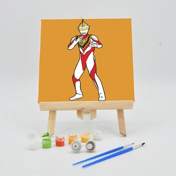 

Canvas Paintings By Number 20×20cm With Frame Japan Cartoon Superman Picture For Kids DIY Acrylic Paint Child Color Hand-painted