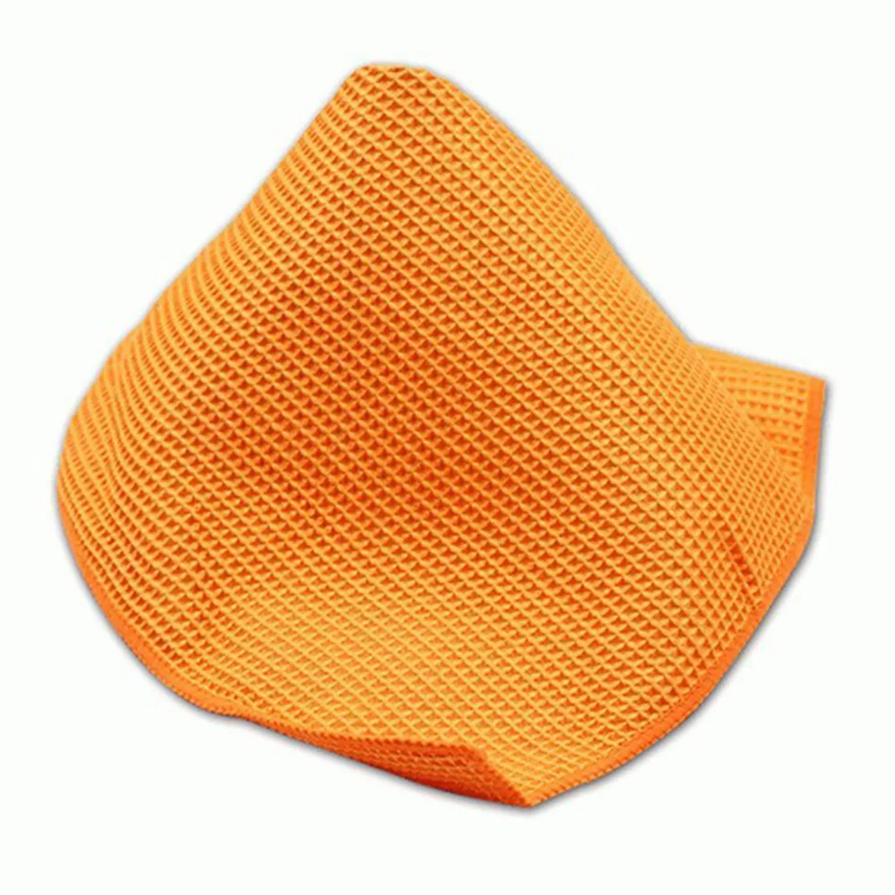 orange Полотенце из микрофибры, мягкое полотенце для мытья автомобиля, полотенце из микрофибры для мытья, многоцелевое автомобильное полотенце с сотовым плетением, s Аксессуары для кистей - Цвет: orange
