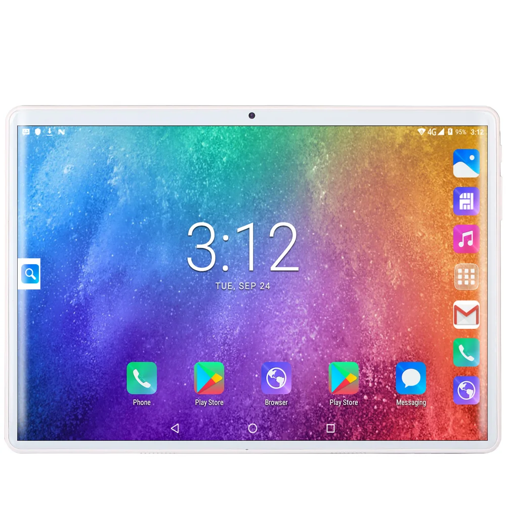 New System 10.1 inch Tablet 2.5D Tempered Glass 4G Phone Call 8GB/128GB Ten core Dual SIM Support 8.0 MP Android 9.0 Tablet PC