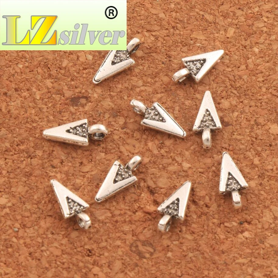 Little Triangular Arrow Charm Beads 9.9x4.6mm 1000PCS zinc alloy Pendants Jewelry DIY L462