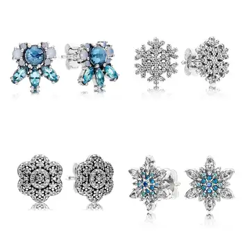 

YDX 925 Sterling Silver Earrings For Women Winter Snowflake Earings Fashion Jewelry 2020