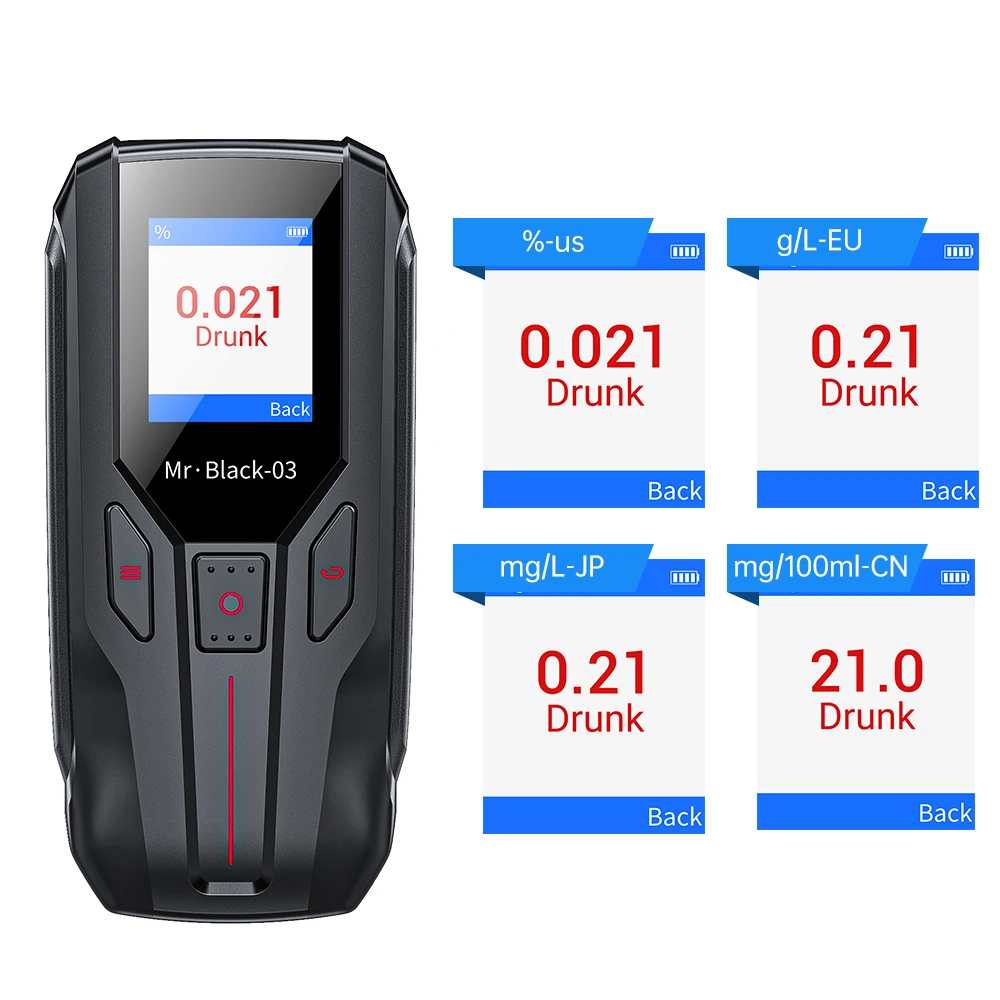 LCD Display Mouthpieces Alcohol Tester Breathalyzer Detector Sensor Rohs Color Material Origin Type Certificat BLACK CAT 3 OEM alcohol tester breath alcohol tester