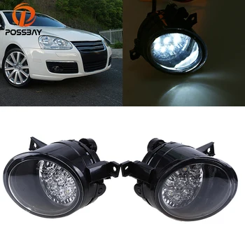 

POSSBAY Car Fog Light White 9 LED Daytime Running Lights Fit for 2004-2010 VW Jetta / Bora / Golf Mk5 Front Lower Bumper Lamp