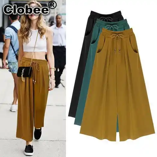 plus size yellow capris