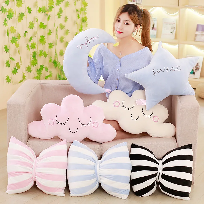 

New Style Cloud Five-pointed Star down Cotton Series Furniture Sofa Comfortable Solid Color Pillow