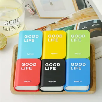 

Plastic Contact Lens Case Mini Book Shape Contact Lens Box Travel Portable Case Cute Eyeglass Container