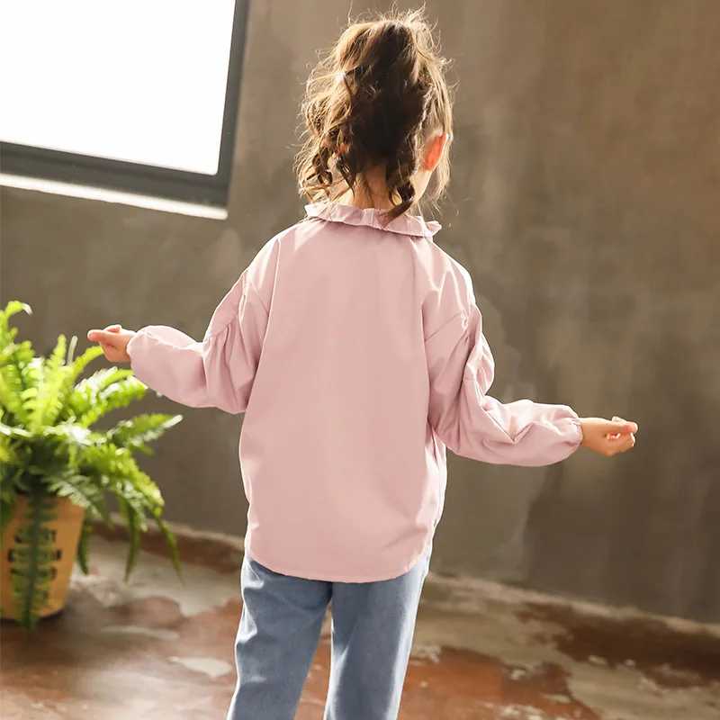 

Girl'S Coat 2019 New Style Spring Fashion Western Style Casual Tops Cute Sports Loose Pink Childrenswear Korean-style Fashion
