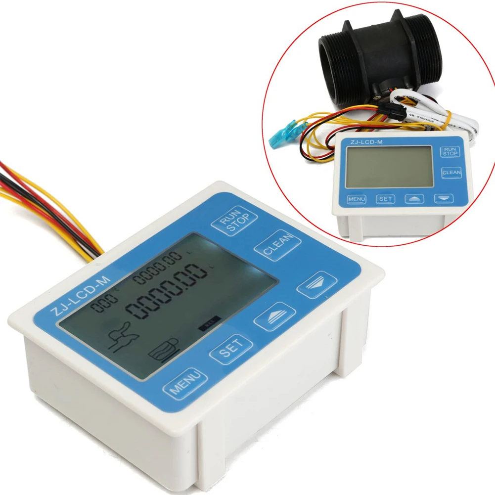 

LCD Testing Home Industry Device Easy Operate Digital Water Flow Sensor Quantitative Meter Portable Tool Accurate Wide Use