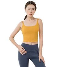 Спортивный топ на бретелях с открытой спиной, сексуальный жилет, женское нижнее белье, спортивная одежда для йоги и бега, одежда для фитнеса, Женская бесшовная спортивная рубашка