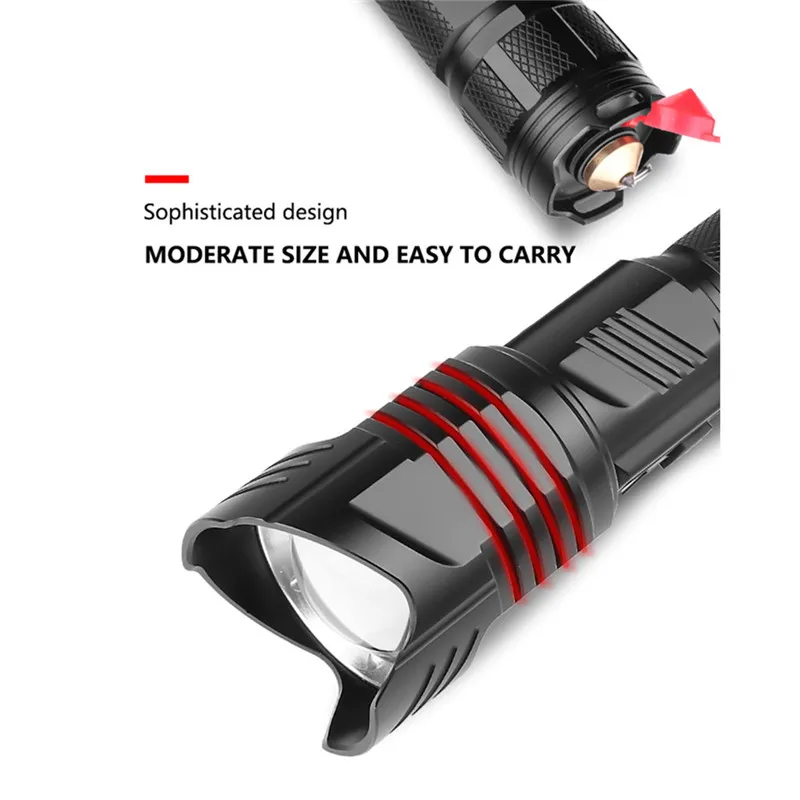 XHP90 LED Torch Flashlight Light Rechargeable 18650 Lamp Ultra Bright LCD Design 22x6x3.5CM Lanterna 40NOV2522